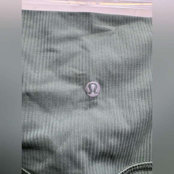 NWT Lululemon Align High-Rise Ribbed Pant 25" Grey Eucalyptus - Picture 4 of 5
